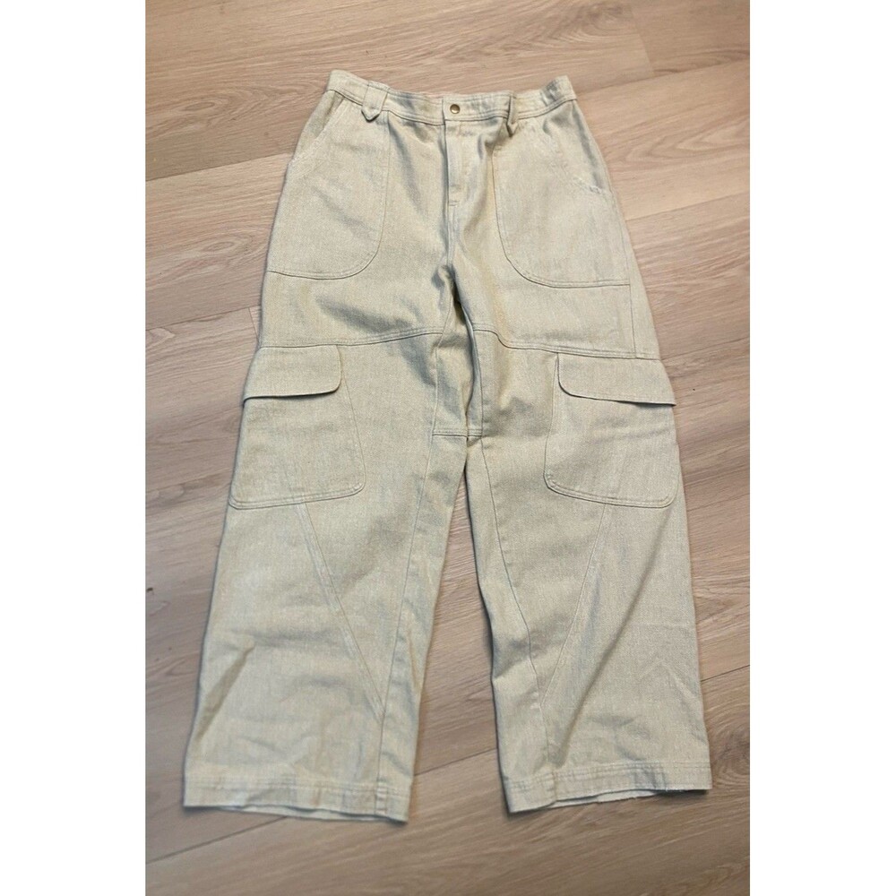 Windsor Khaki Barrel Cargo Pant Patch Pocket Streetwear Gorpcore